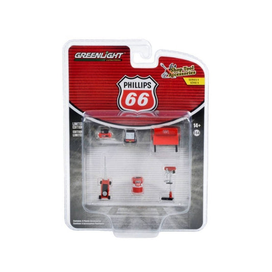 Auto Body Shop - Shop Tool Accessories Series -5 PHILLIPS 66, Greenlight 1:64