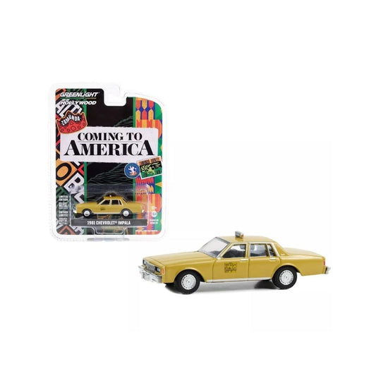 Hollywood Series 39- 1981 Chevrolet Impala Taxi Yellow 44990-C, Greenlight 1:64