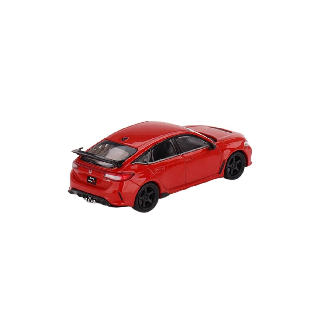 Honda Civic Type R Rallye Red 2023 W/ Advan GT Wheel, Mini GT 1:64 (546)