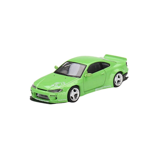 Nissan Silvia Pandem S15 Green, Mini GT 1:64 (500)