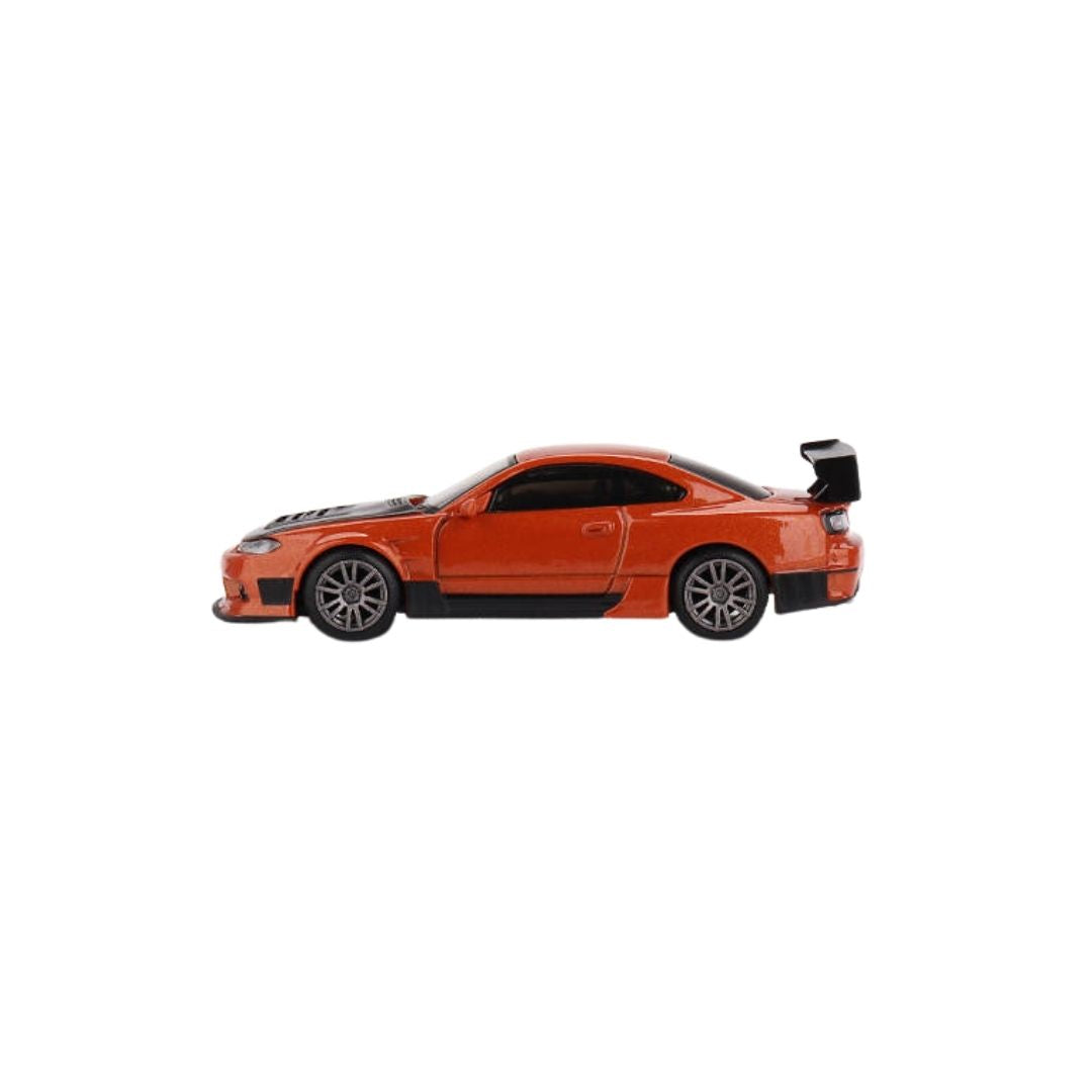 Nissan Silvia S15 D-MAX Metallic Orange, Mini GT 1:64 (581)
