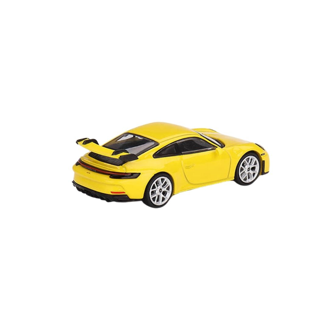 Porsche 911 (992) GT3 Racing Yellow Mini GT 1:64 (565)